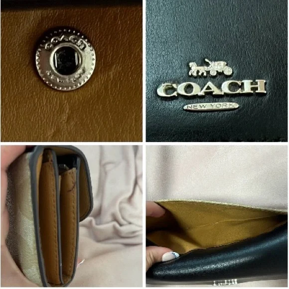Coach Black, Tan, and Cream Women's Vintage Wallet - Picture 5 of 6